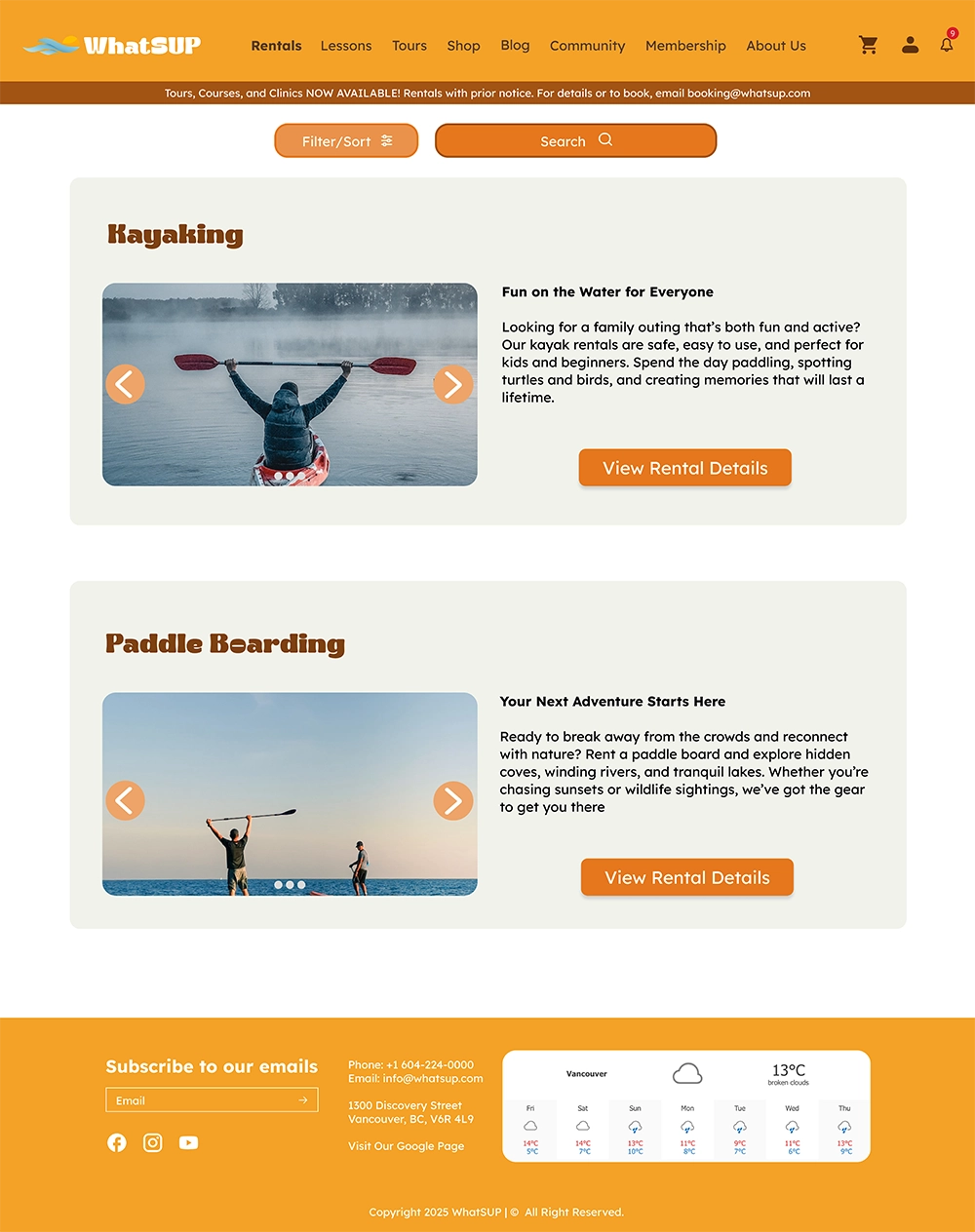 WhatSUP wireframe card 1